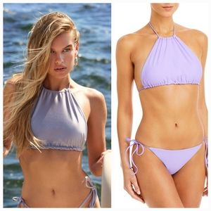 JADE SWIM Gia Halterneck Bikini in Lavender S/M